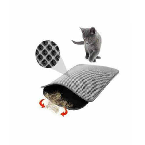 ELEKLİ KEDİ TUVALETİ PASPASI GRİ