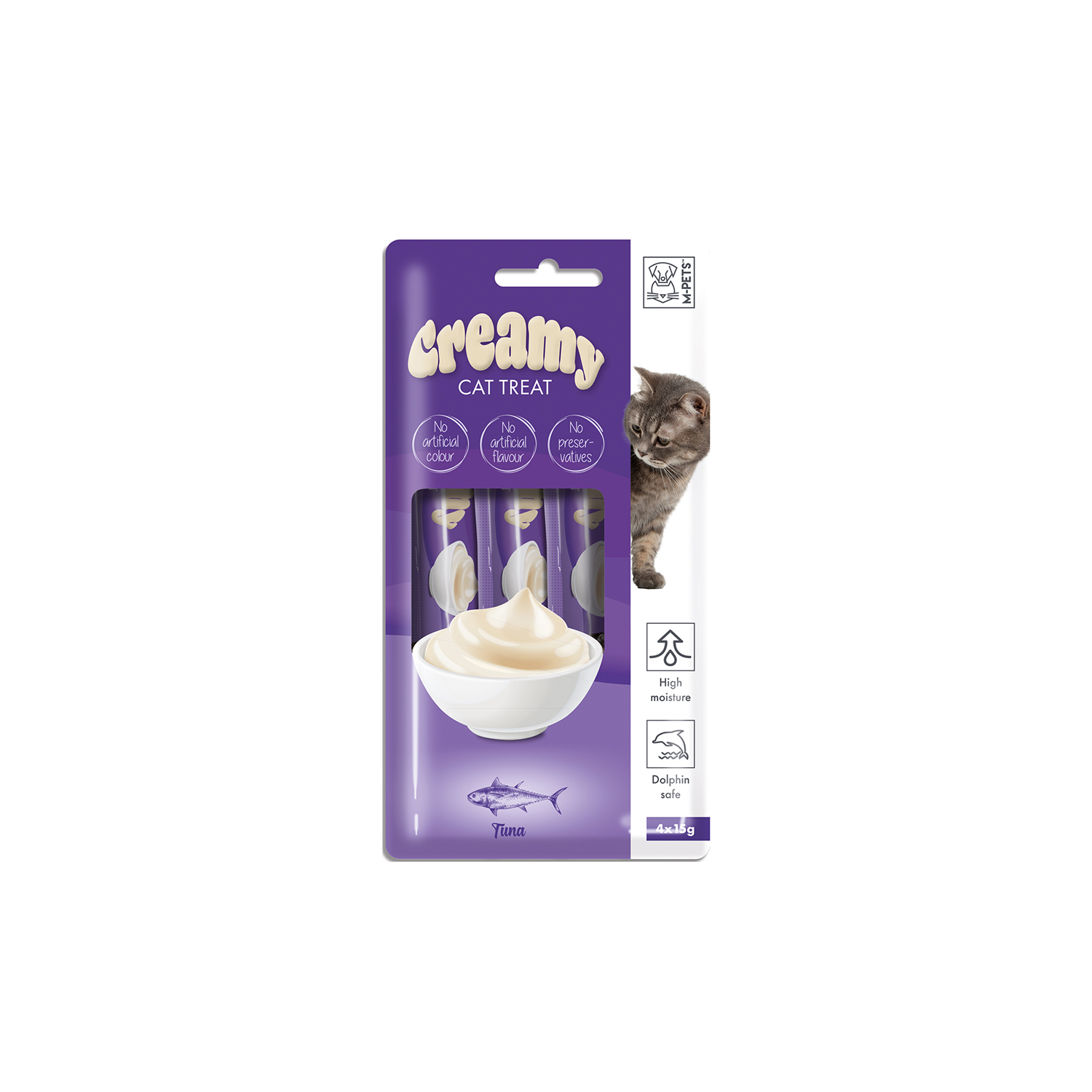 M-PETS 599 CREAMY TON BALIKLI KEDİ ÖDÜLÜ 4X15GR*10