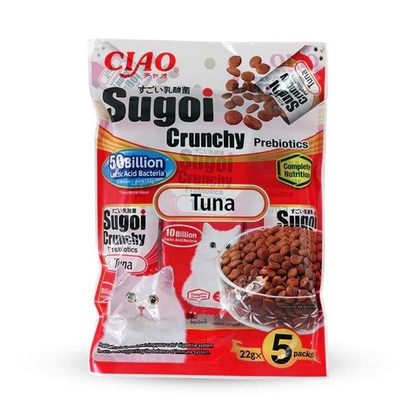CİAO SUGOİ CRUNCHY TON BALIKLI PREBİOTİK KEDİ MAMASI 22 GR X 5 PAKET (110 GR)