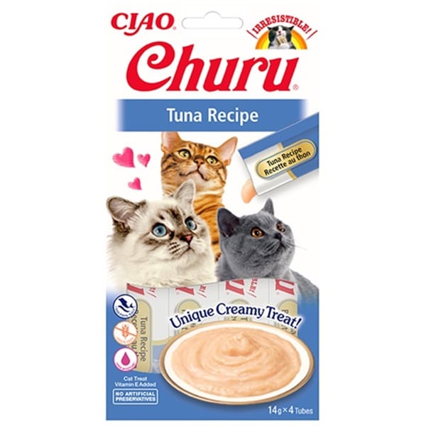CİAO CHURU CREAM TON BALIKLI KEDİ ÖDÜL KREMASI 4 X 14 GR*12