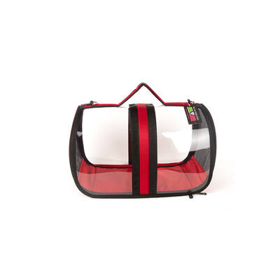 BACCO MİLANO ŞEFFAF ÇANTA KIRMIZI KABİN BOY