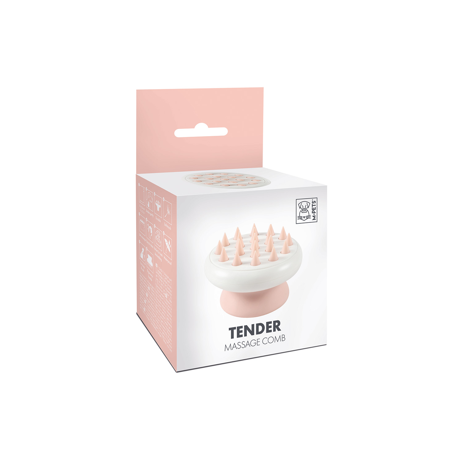 M-PETS TENDER DİKEN UCLU MASAJ FIRÇASI PİNK