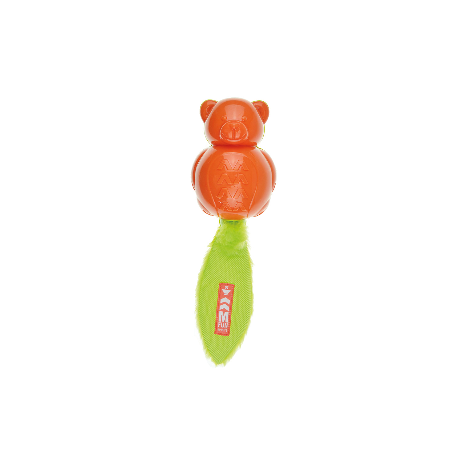 M-PETS ON/OFF TEDDY KÖPEKLER İÇİN KAUÇUK OYUNCAK ORANGE/GREEN