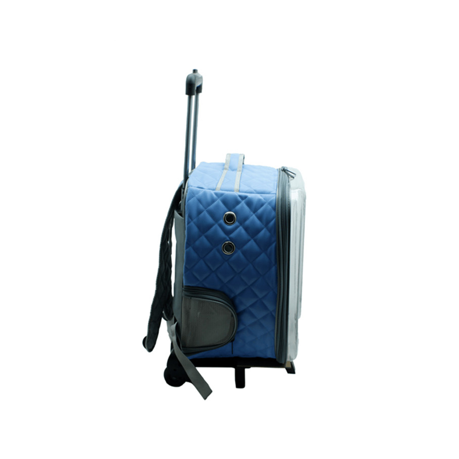 VİCTORİA KEDİ KÖPEK TAŞIMA ÇANTASI TEKERLEKLİ MAVİ 20X34X90