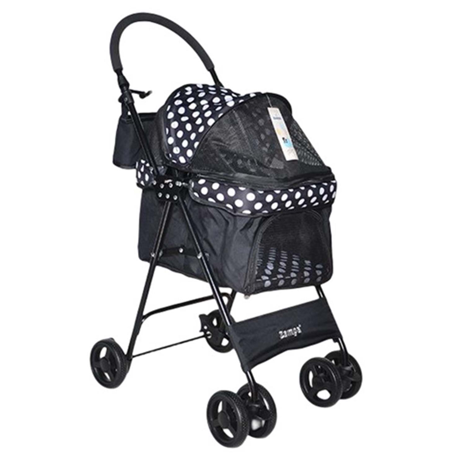 PEREZ KEDİ KÖPEK ARABASI SİYAH 42X63X89CM