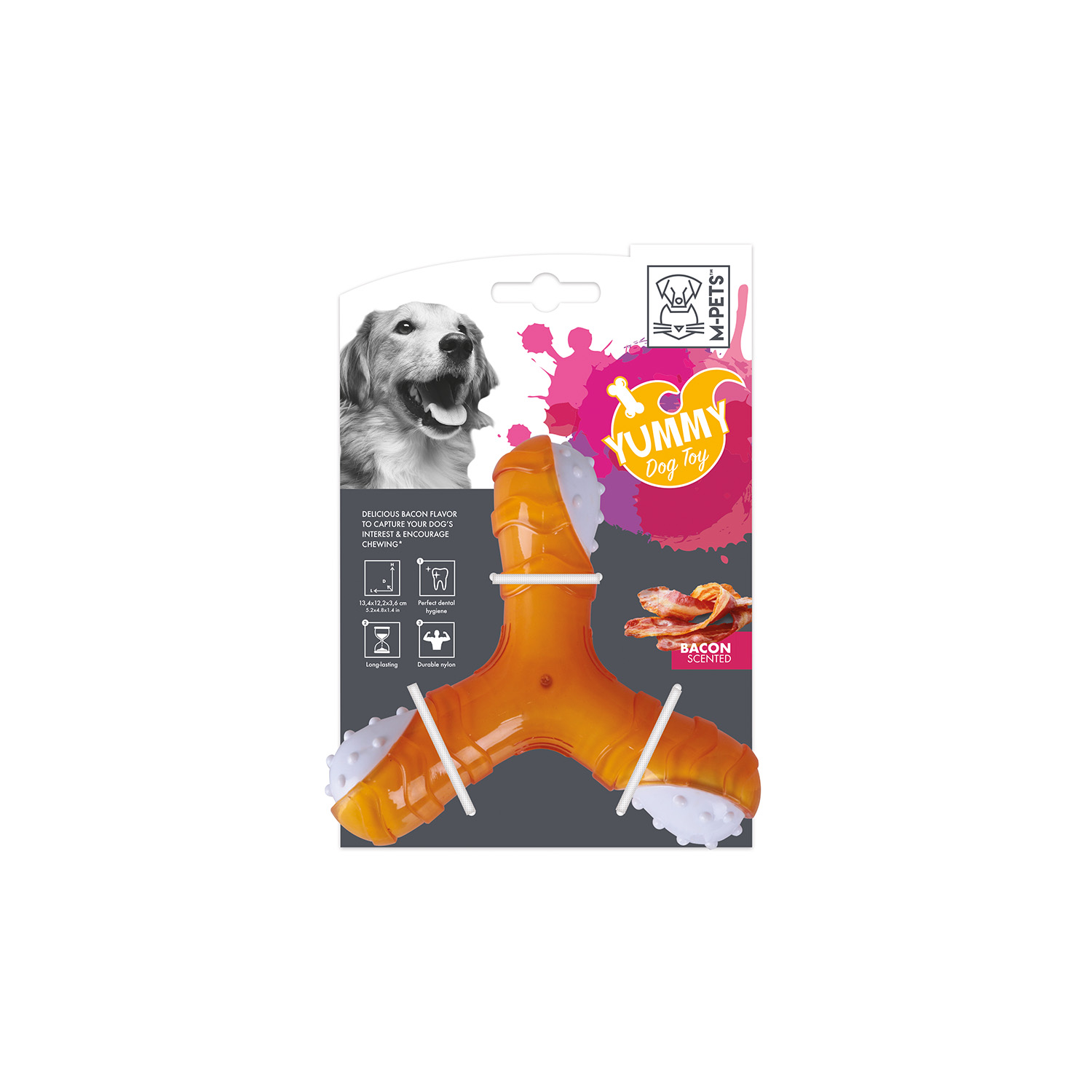 M-PETS YUMMY PROPELLER ET AROMALI KAUÇUK KÖPEK OYUNCAĞI