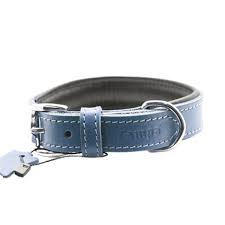 YUMUŞAK DOKULU GERÇEK DERİ TRİBECA KÖPEK BOYUN TASMASI 3X54 CM LACİVERT