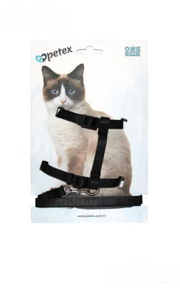 PETEX KEDİ GÖĞÜS TASMASI – SİYAH