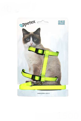 PETEX KEDİ GÖĞÜS TASMASI – NEON SARI