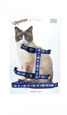 PETEX KEDİ GÖĞÜS TASMASI – KILÇIK VE PATİ MAVİ