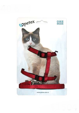 PETEX KEDİ GÖĞÜS TASMASI – KIRMIZI