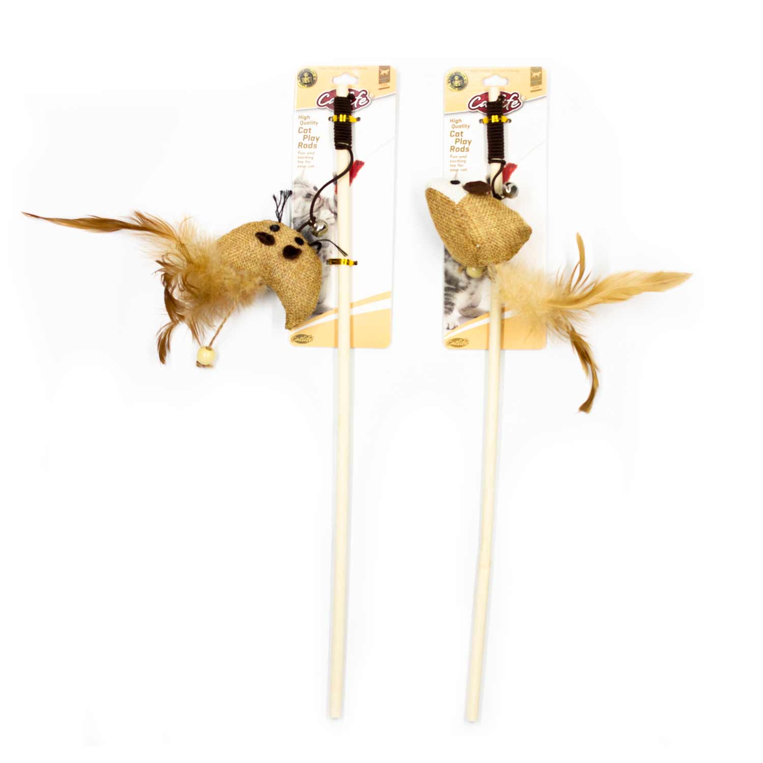 CATLİFE KEDİLER İÇİN NATUREL TÜYLÜ MİX ZİLLİ OLTA