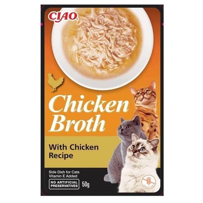 CİAO CHİCKEN BROTH TAVUK SULU VE TAVUKLU KEDİ ÇORBASI 50 GR*12