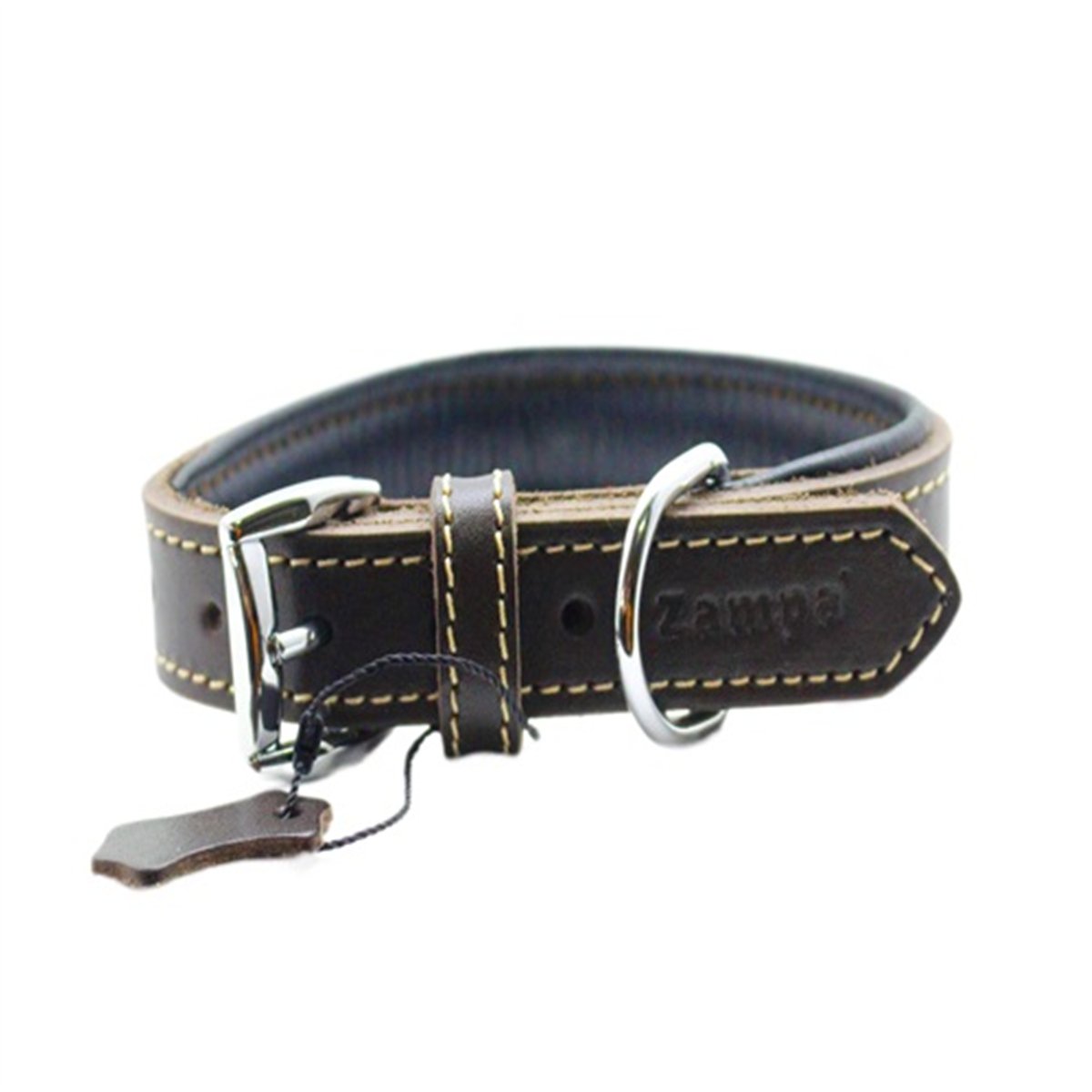 YUMUŞAK DOKULU GERÇEK DERİ TRİBECA KÖPEK BOYUN TASMASI 3X63 CM KAHVERENGİ