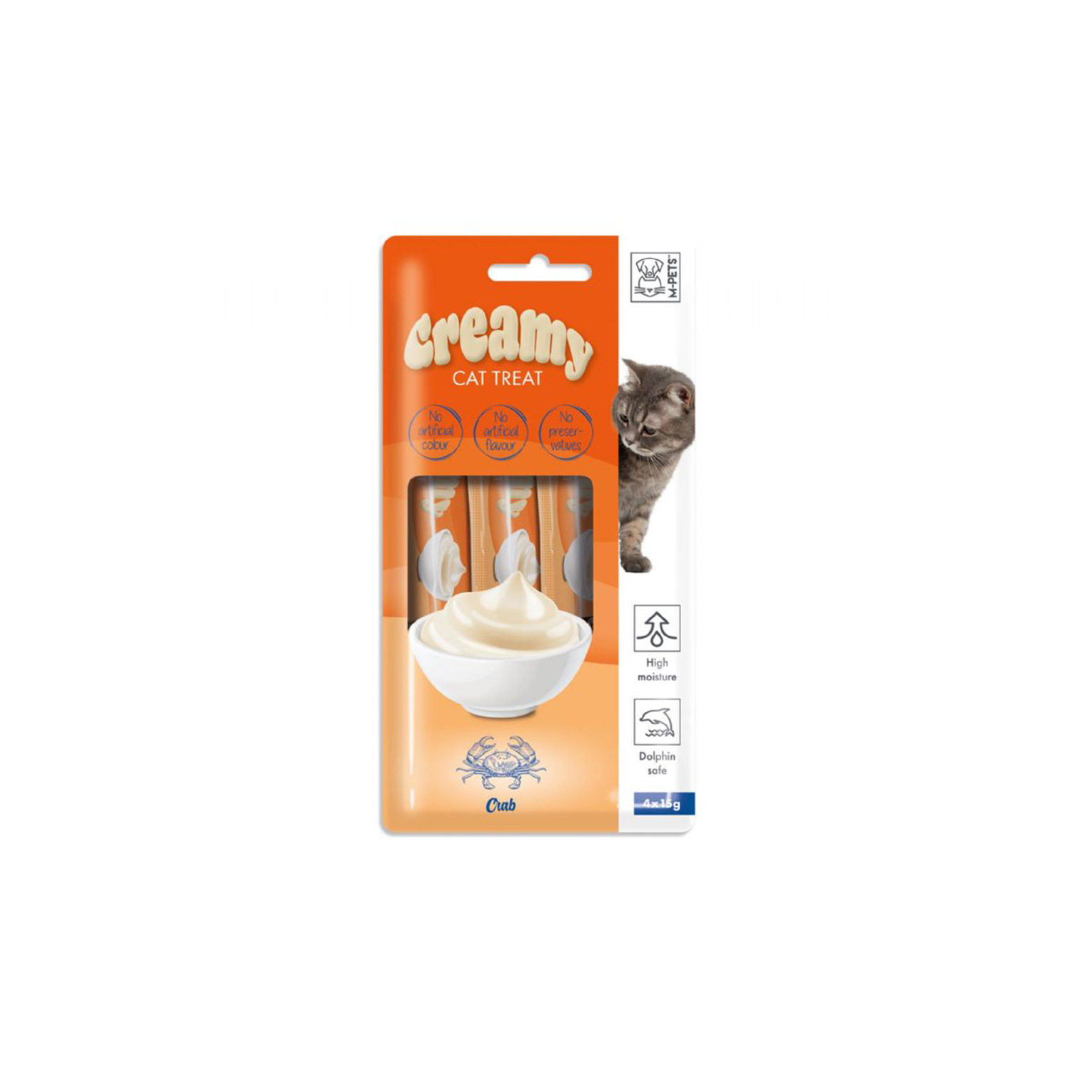 M-PETS 099 CREAMY YENGEÇLİ KEDİ ÖDÜLÜ 4X15GR*10