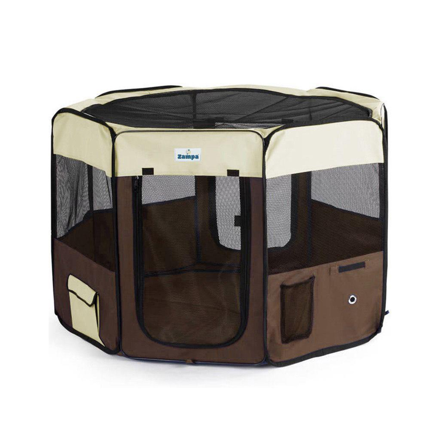 PET PARK OYUN ALANI KREM-KAHVERENGİ 96X96X61