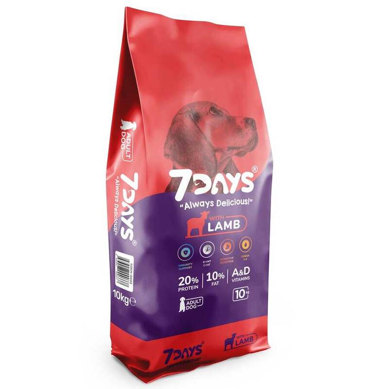 7 DAYS KUZU ETLİ YETİŞKİN KÖPEK MAMASI 10 KG