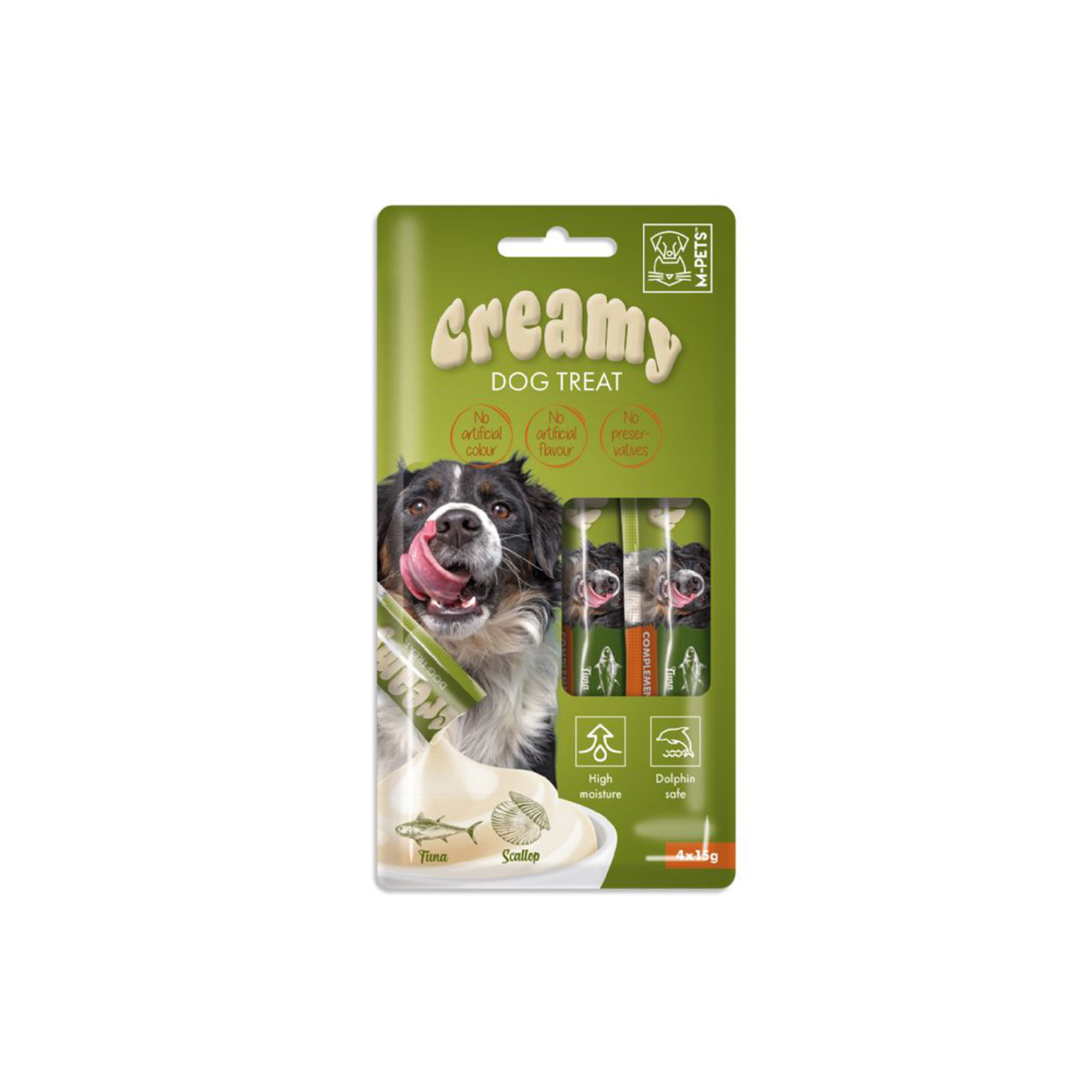 M-PETS 799 CREAMY TON BALIKLI DENİZ TARAKLI KÖPEK ÖDÜLÜ 4X15GR*10