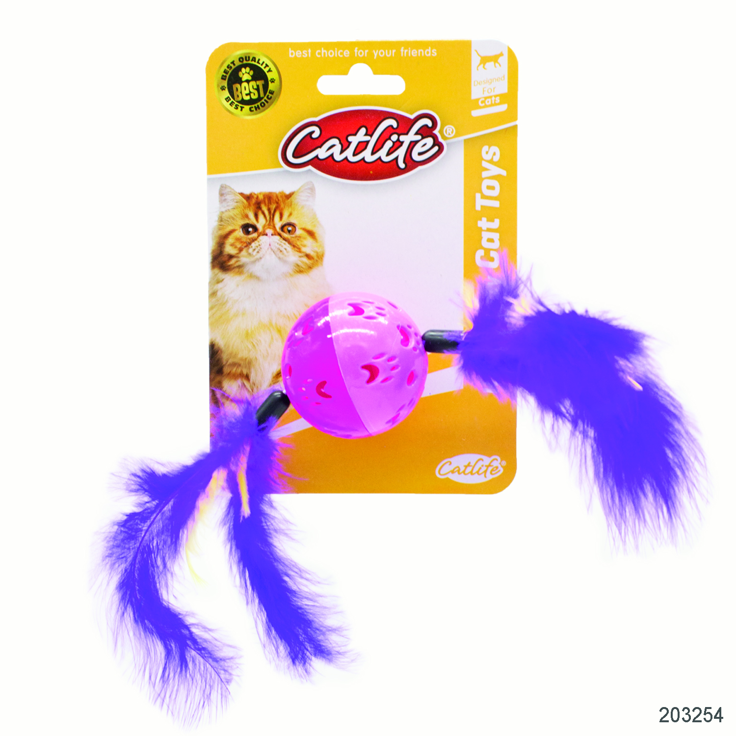 CATLİFE KEDİLER İÇİN ZİLLİ TÜYLÜ TOP OYUNCAK
