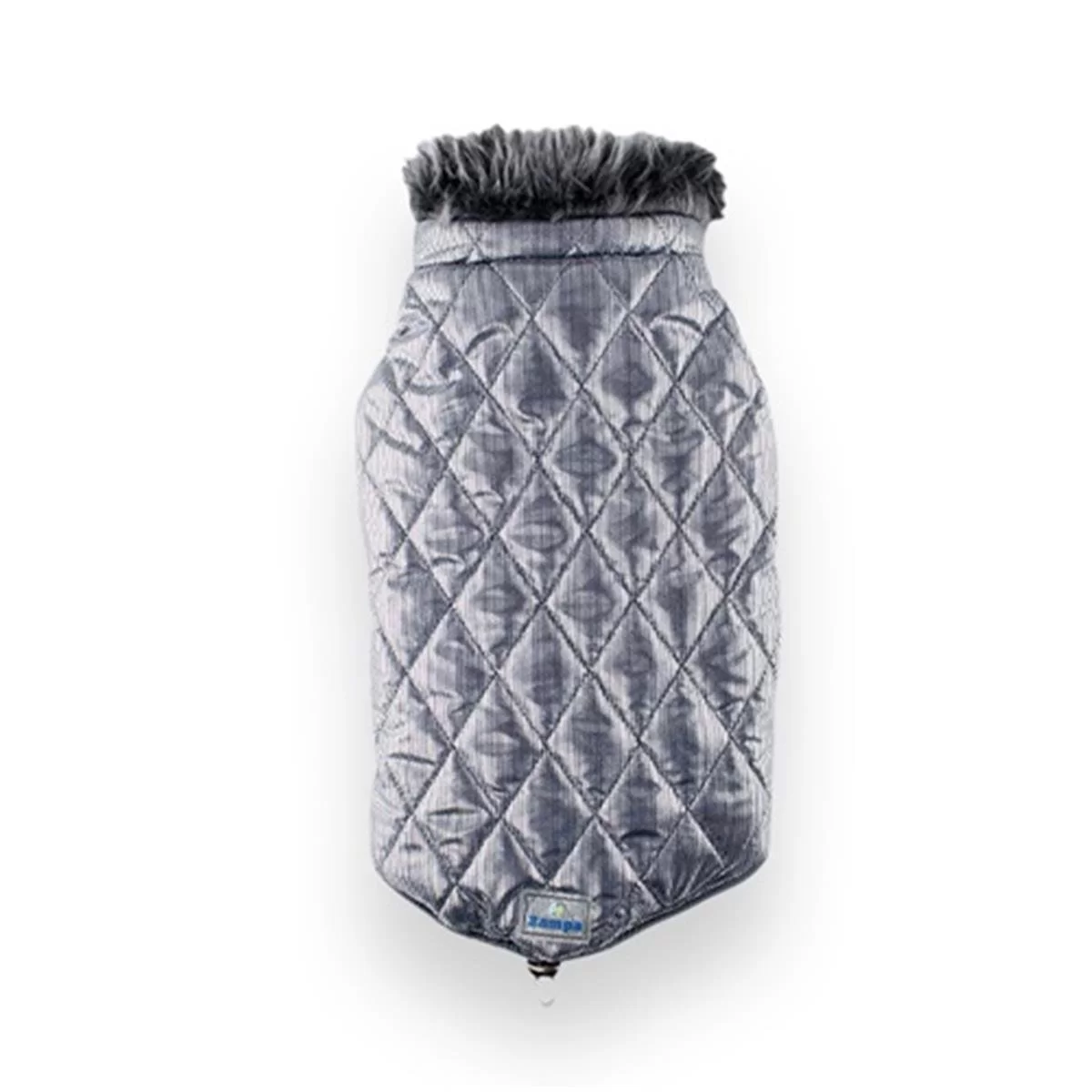 SHİNY YAKALI KÜRKLÜ MONT GRİ XL