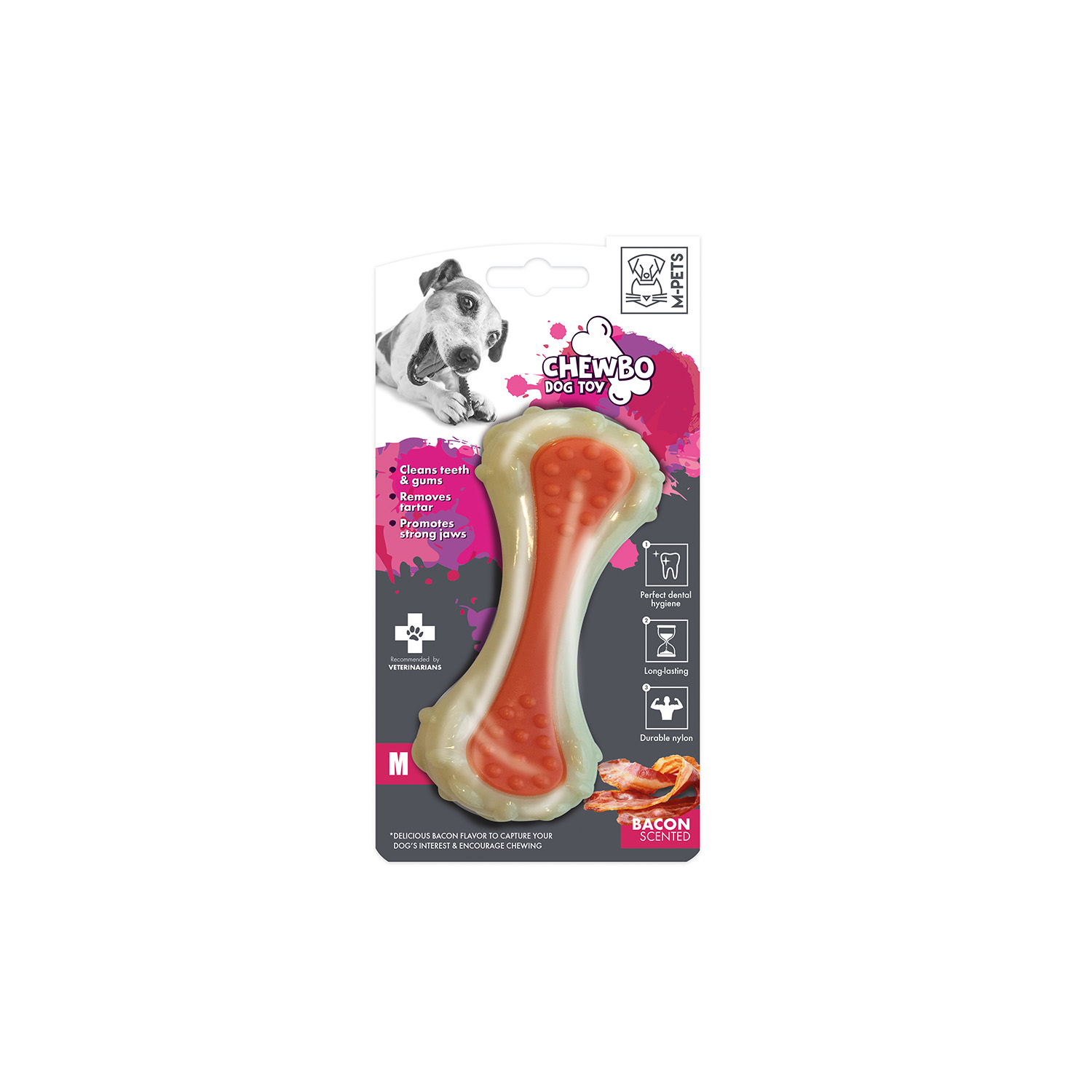 M-PETS CHEWBO CHOPPY DENTAL ET AROMALI KÖPEK OYUNCAĞI (M)