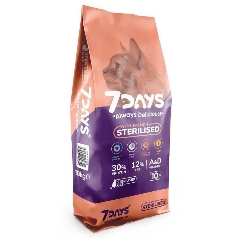 7 DAYS BALIK ETLİ KISIRLAŞTIRILMIŞ KEDİ MAMASI 10 KG