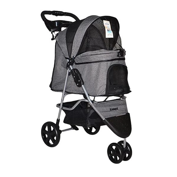 TRİBORO KEDİ KÖPEK ARABASI GRİ 45X80X90CM