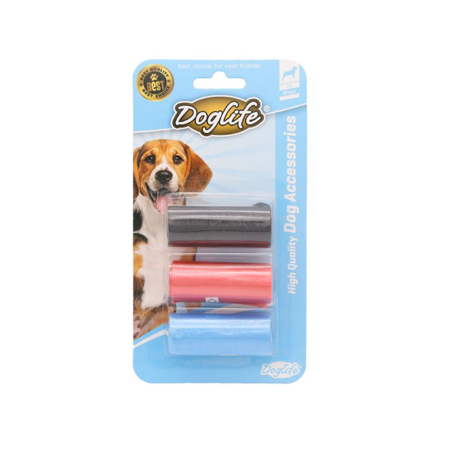 DOGLİFE RENKLİ DIŞKI TOPLAMA POŞETİ 3LÜ