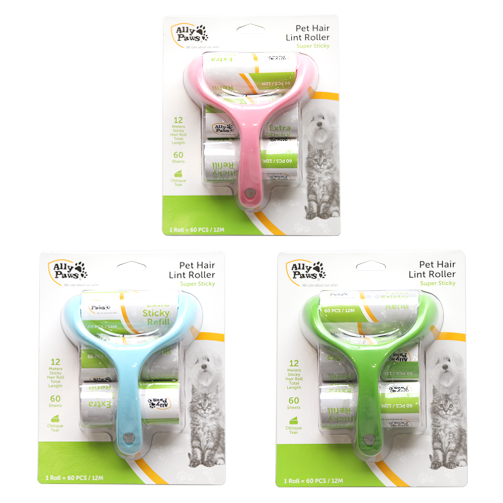 ALLY PAWS TÜY TOPLAMA RULOSU 60 YAPRAK+2 YEDEK RULO