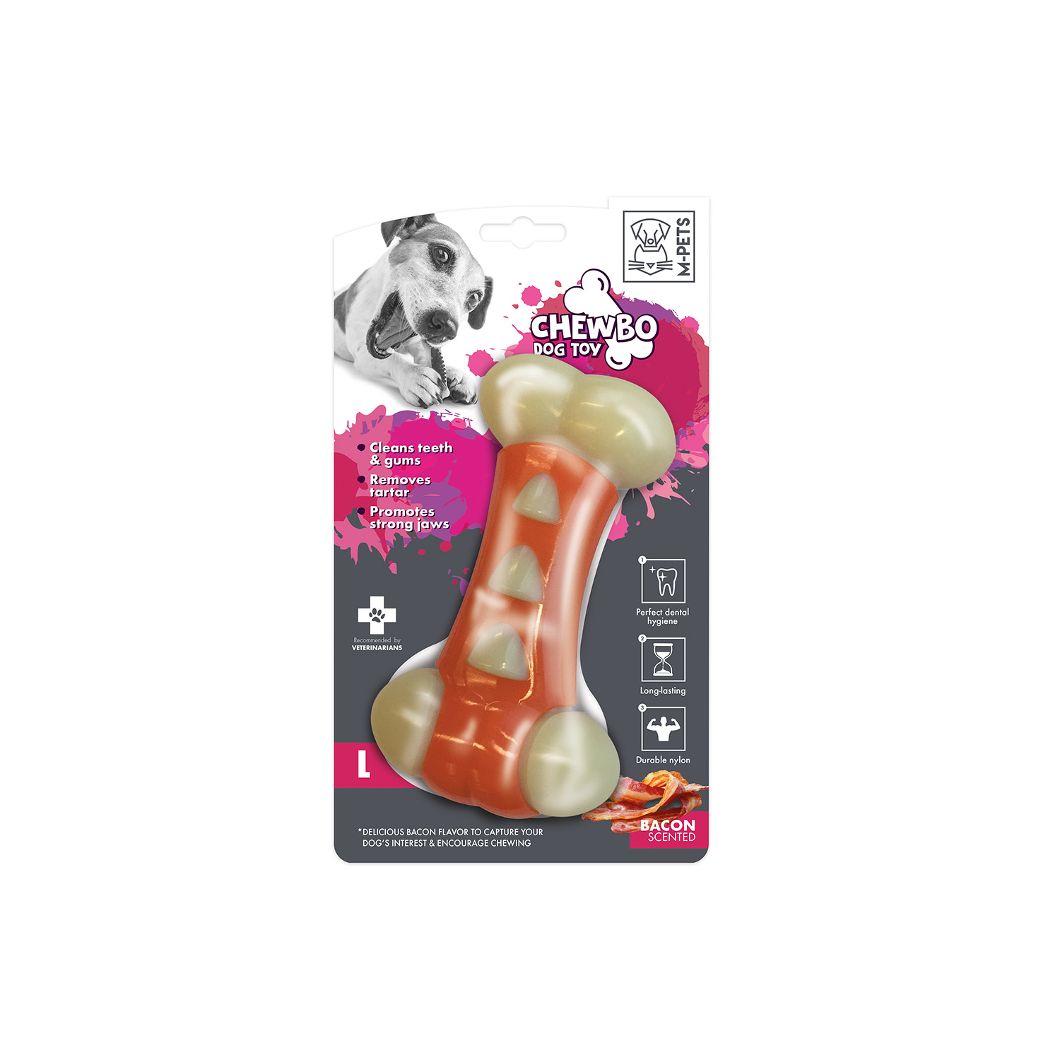 M-PETS CHEWBO TRIBONE DENTAL ET AROMALI KÖPEK OYUNCAĞI (L)