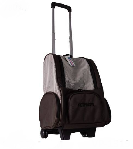 ÇEKÇEKLİ SIRT ÇANTASI KAHVE 32X28X46 CM