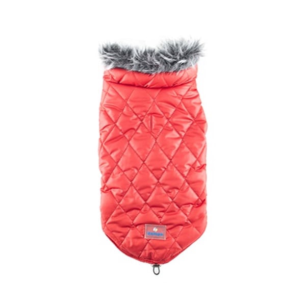 SPACE YAKALI KÜRKLÜ MONT KIRMIZI XL