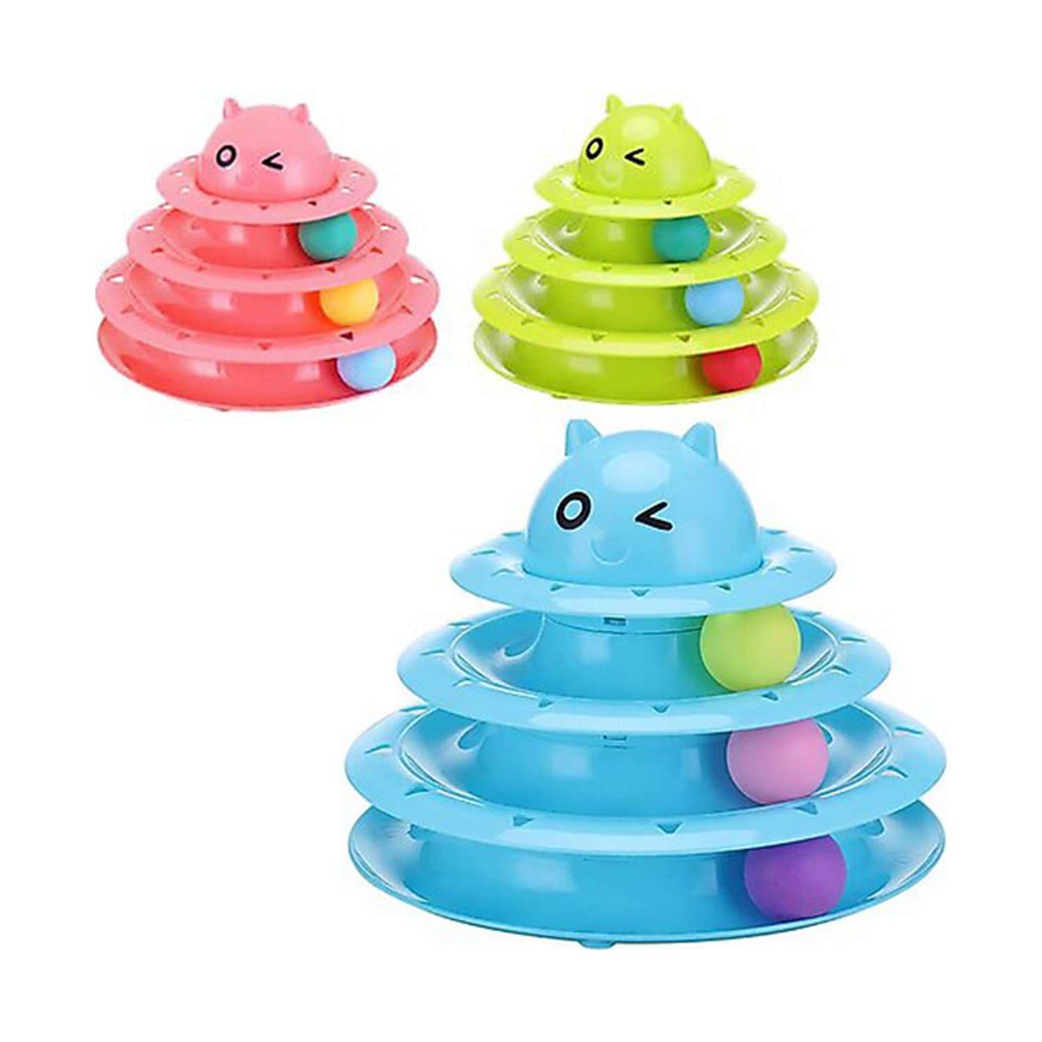 HARRY YAYA 3 KATLI KEDİ BAŞLI OYUN KULESİ TOPLU