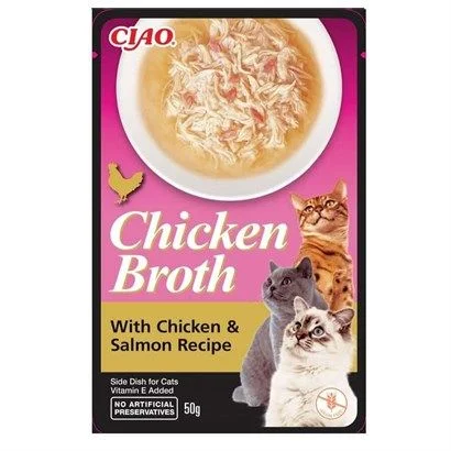 CİAO CHİCKEN BROTH TAVUK SULU VE SOMONLU KEDİ ÇORBASI 50 GR*12