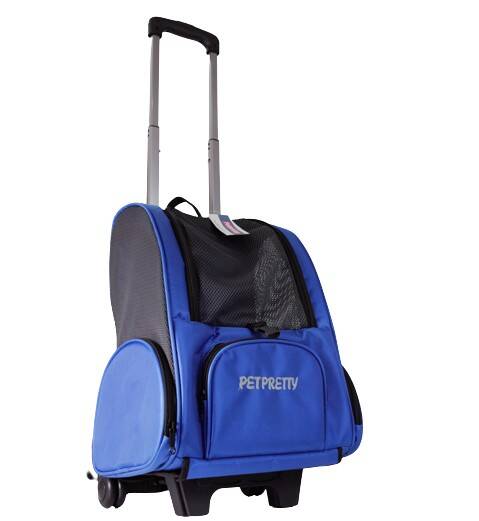 ÇEKÇEKLİ SIRT ÇANTASI MAVİ 32X28X46 CM