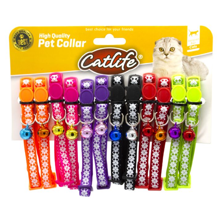 CATLİFE KEDİLER İÇİN ZİLLİ BOYUN TASMASI MİX COLOR 12Lİ