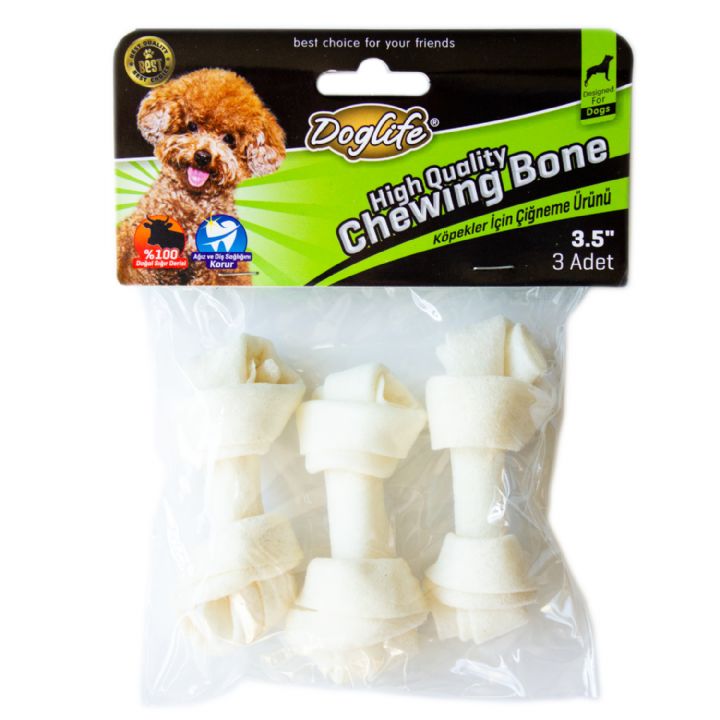 DOGLİFE DÜĞÜMLÜ KEMİK WHİTE 18-20GR/AD. 3LÜ