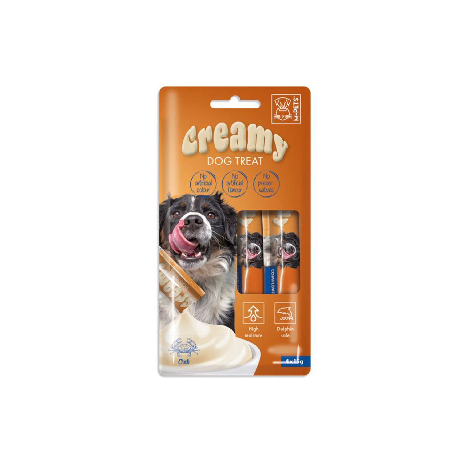M-PETS 899 CREAMY YENGEÇLİ KÖPEK ÖDÜLÜ 4X15GR*10